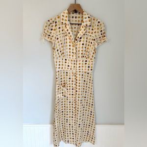 Rare Vintage Silk Betsey Johnson Fruit Dress xs